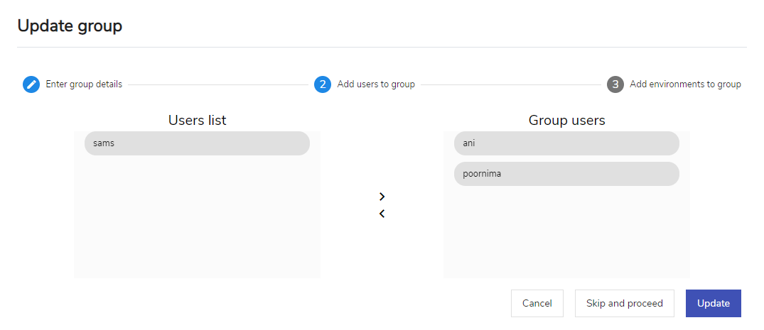 Create Group – Add users to group