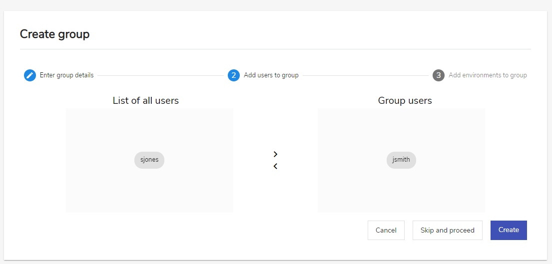 Create Group – Add users to group