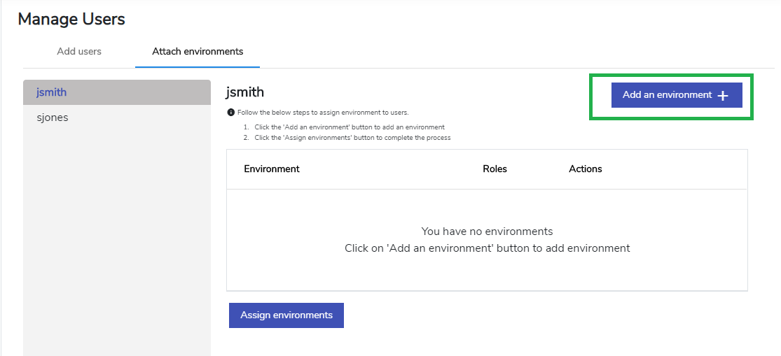 Attach Environments