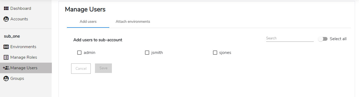 Manage Users