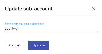 Update Sub-Account