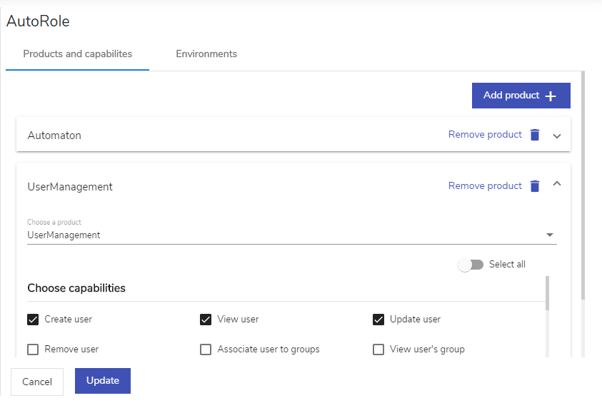 User Management Capabilities